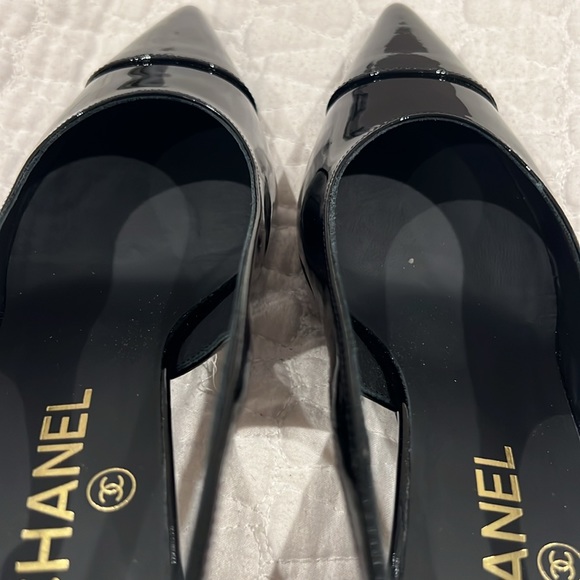 Chanel patent leather slingbacks Size 37 - Picture 10 of 11